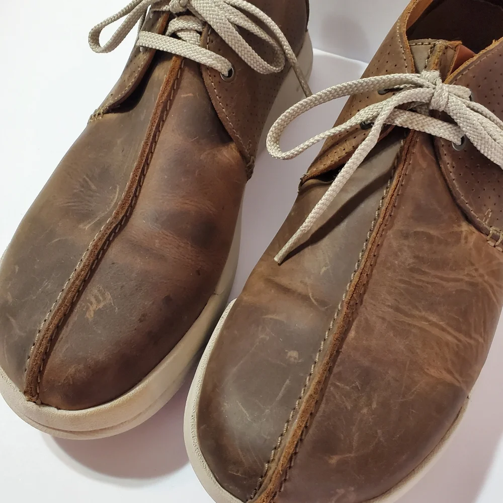 Clarks Mens Driftway Seam Brown Leather Lace-up Shoes Size 13